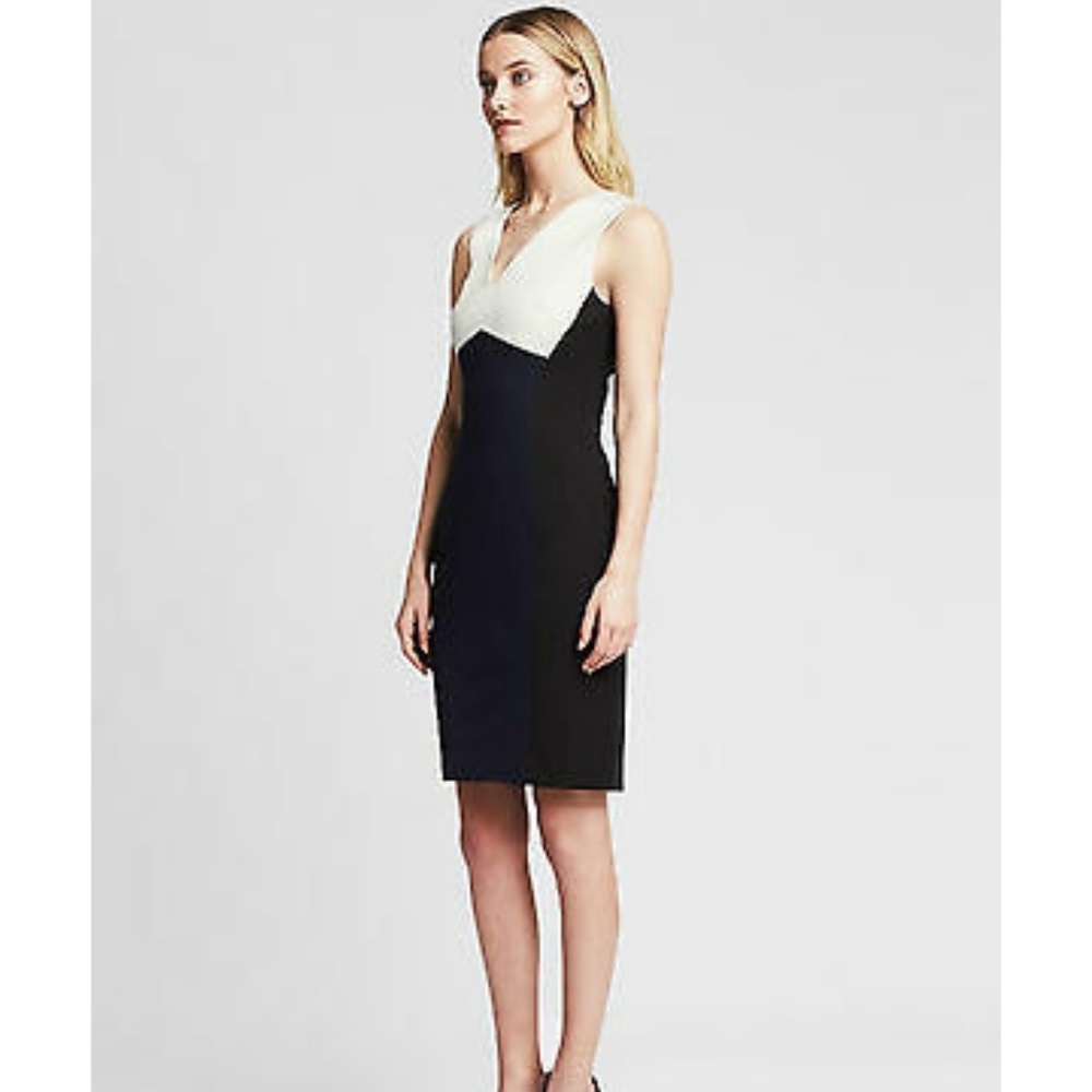Banana Republic Sloan-Fit Colorblock Cutout Dress